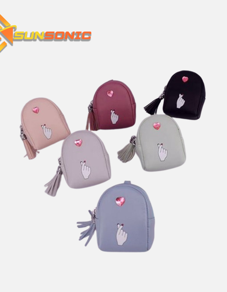 J151 Finger Heart Design Cute Coin Purse Key Chain