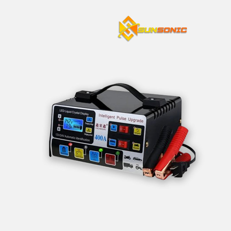 400A Car Battery Charger 12/24V Intelligent Pulse Repair Upgrade Fast Charging Automatic Voltage