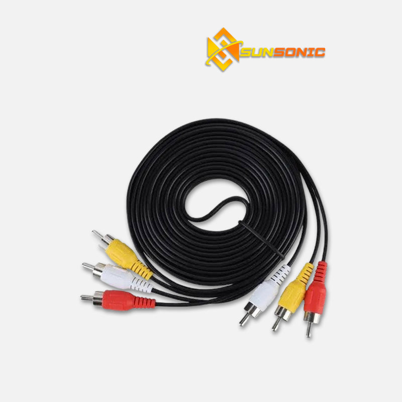 Jack Plug To 3 Rca To 3Rca Audio Video Av Tvplus Cable 1.5M