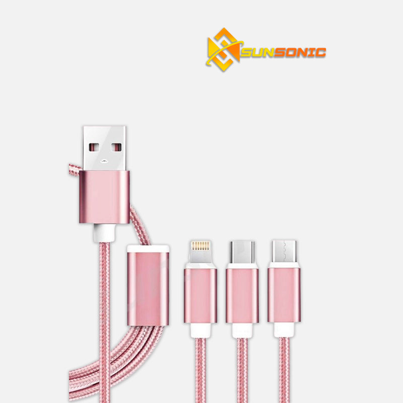 3 In 1 3.0A Charging Usb Cable