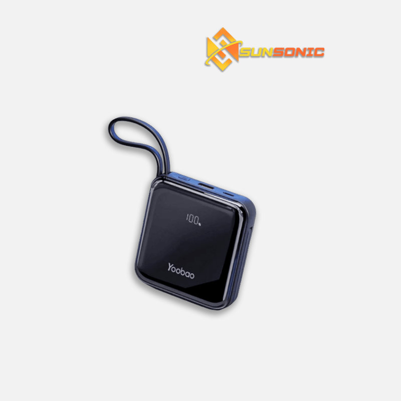 Yoobao LK10 10000mAh Power 22.5W Fast Charge Built in Cable with Lanyard Portable Power Bank with LED Digital Screen Display